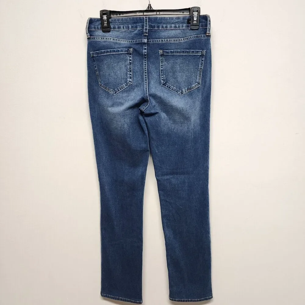 Liverpool Womens Straight Leg Jeans Size 6 28x32 Medium Wash Stretchy Soft Sadie